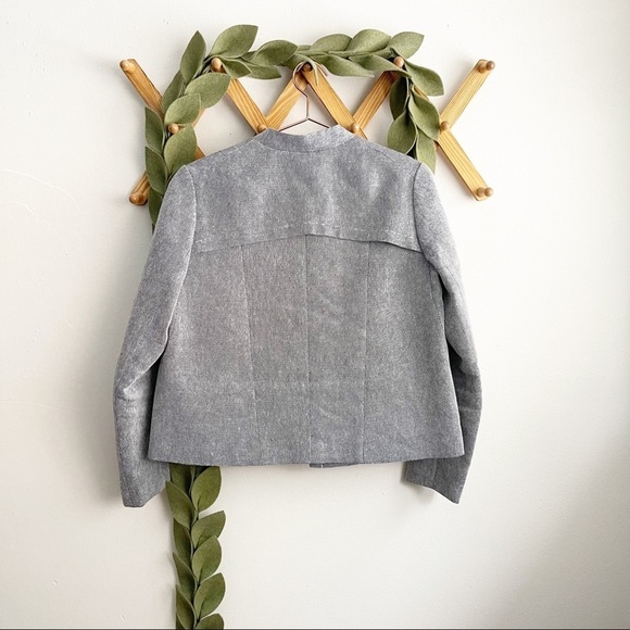 Dennis Merotto Linen Blend Moto Jacket - Picture 4 of 6